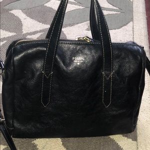 Fossil leather satchel
